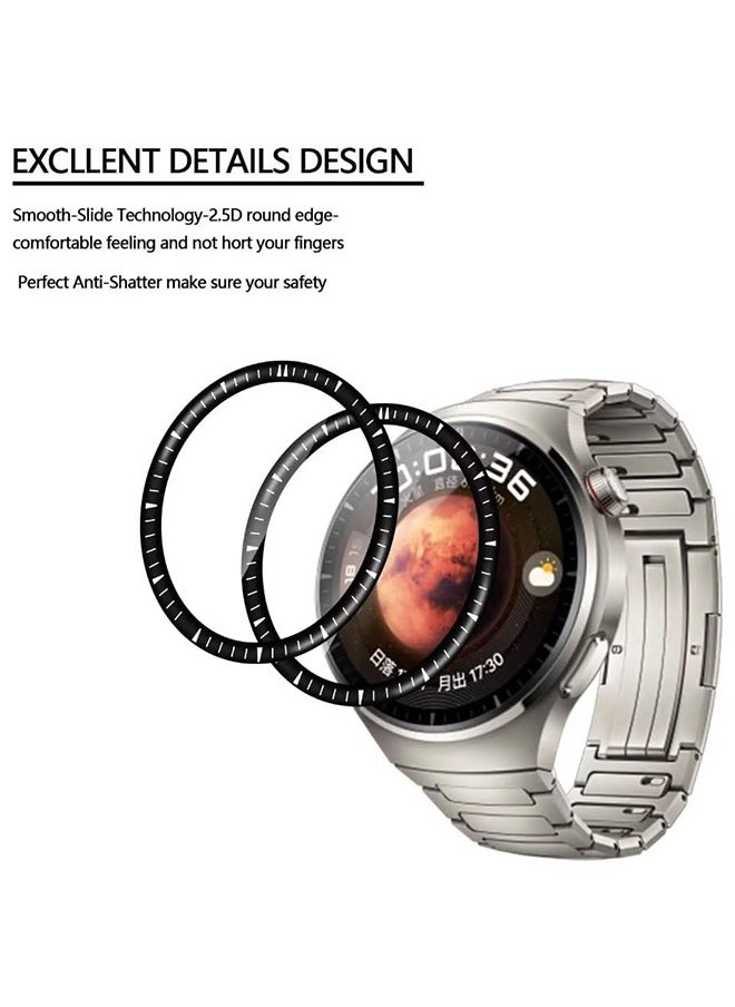 2 Pack Premium Screen Protector for Huawei Watch 4 Pro, Dustproof Anti-Scratch High Sensitivity and Bubble-Free Smartwatch Screen Protectors