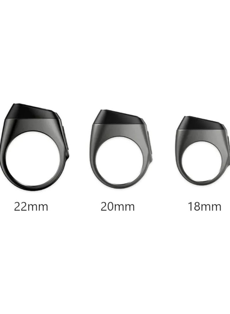 iQIBLA iQIBLA Smart Tasbih Zikr Ring black grey (20mm) – Waterproof Islamic Prayer Ring with OLED Display, Bluetooth Connectivity, Tasbih Counter, Qibla Direction & Prayer Time Reminders - Image 2