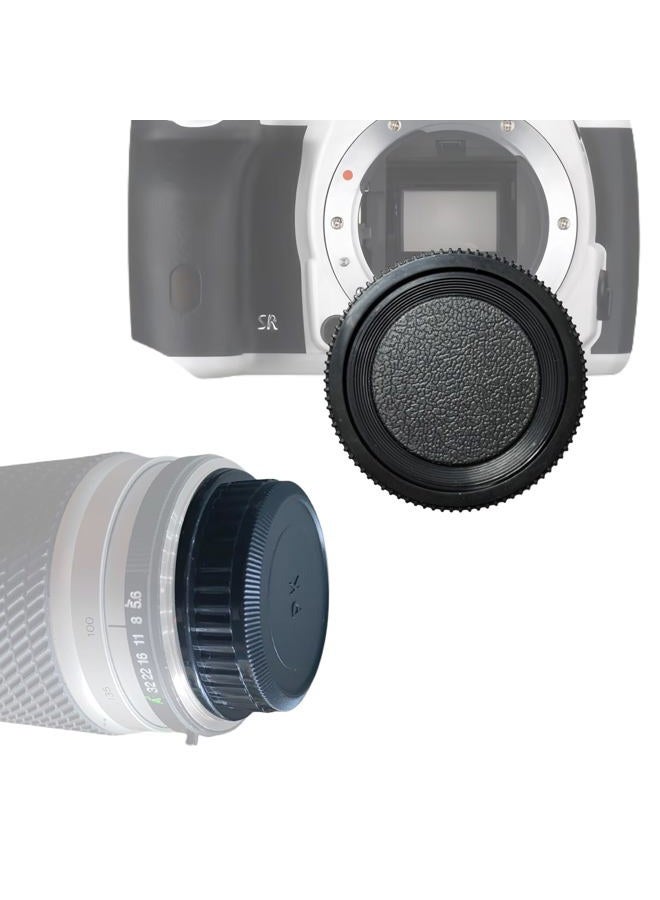 AMOTOK Camera Body and Rear Lens caps Compatible with PK K Mount DSLR Camera K10D K20D K100D K100D Super K110D K200D K-1 K-01 K-3 K-5 and Lens 35mm DA L F2.4 AL,FA 150-450mm f/4.5-5.6 DC AW - Image 1