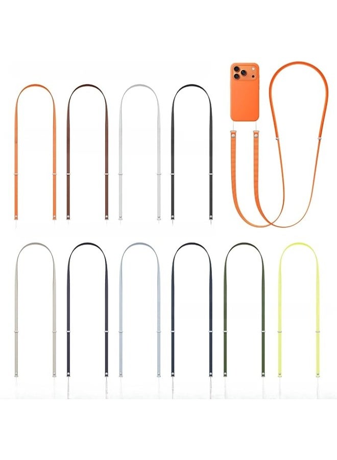 Phone Lanyard Crossbody Strap for Phones, Adjustable Anti-Theft Neck Holder with Magnetic Strap & Quick Release Orange color. - Image 2