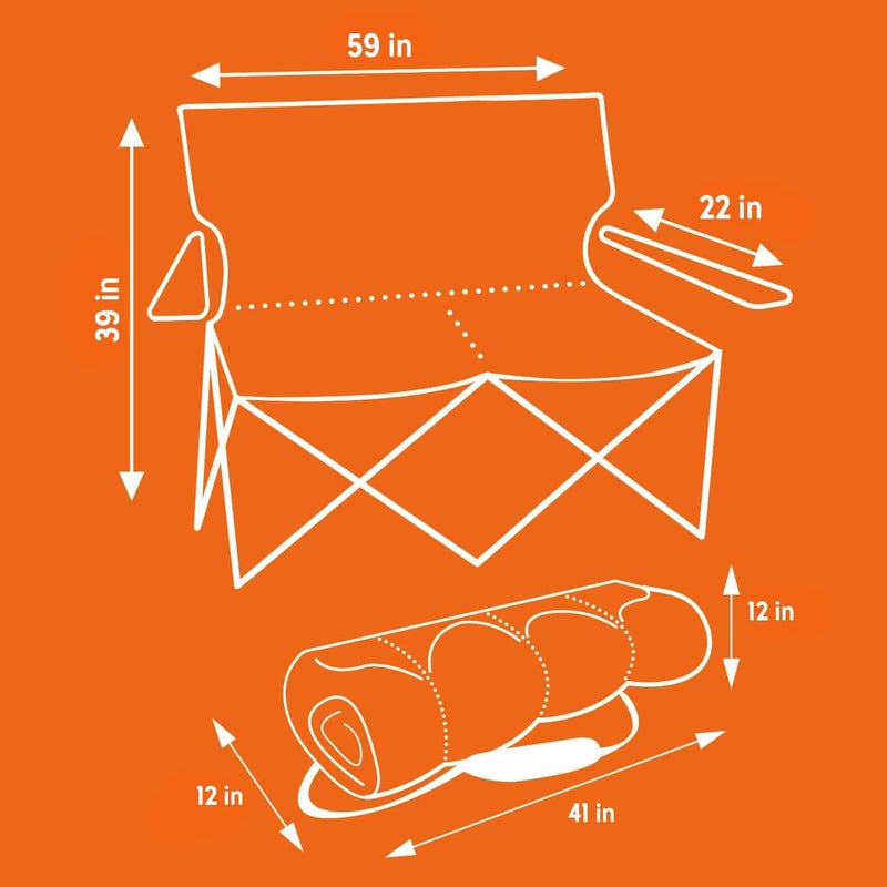 Kelty Loveseat Double Outdoor Camp Chair 2Person Camping Festival Concert Seat Updated for 2022 - Image 3