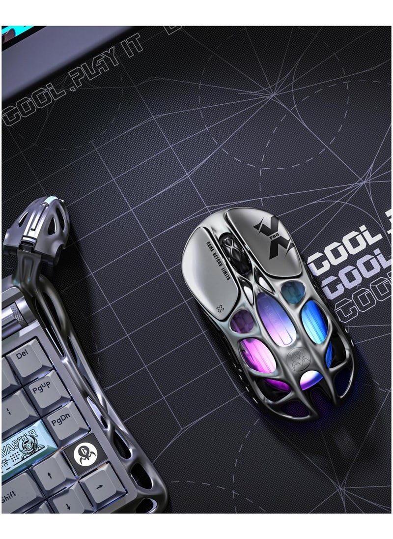 ماركة غير محددة GravaStar Mercury X Pro Wireless Gaming Mouse – 32000 DPI, Magnesium Alloy, Tri-Mode Connectivity (Bluetooth/2.4G/Wired), 8000Hz Polling Rate – Black  - Image 3