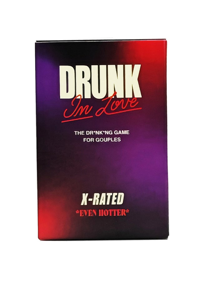 Full English Version Excited & Exhausted Couple Lover Drinking English Table Game Card-Color:Drunk In Love Purple  - Image 1