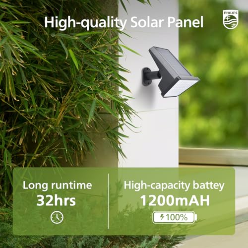 Philips 4 Packs Solar Spot Lights Outdoor Waterproof, 28 LED 7500K Solar Powered Landscape Pathway Lights, Dusk to Dawn Solar Spotlights for Garden, Yard, Lawn, Walkway, Driveway - Image 4