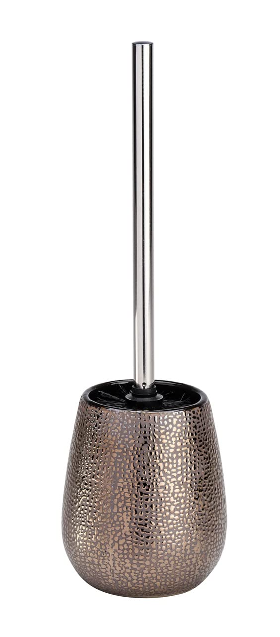 WENKO Toilet Brush and Holder Marrakesh of Ceramic Brown 125 x 125 x 41 cm