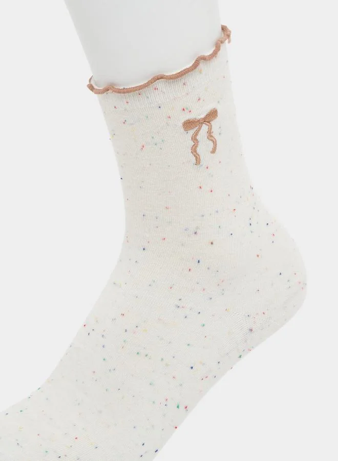 Styli Styli Pack of 3 - Ribbon Detail Socks
