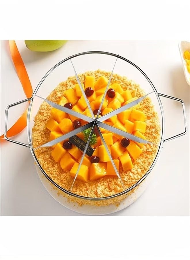 يا إلهي قطاعة كعكة مستديرة قطاعة فطيرة علامة الفولاذ المقاوم للصدأ فطيرة القاطع 8 قطع - Image 1