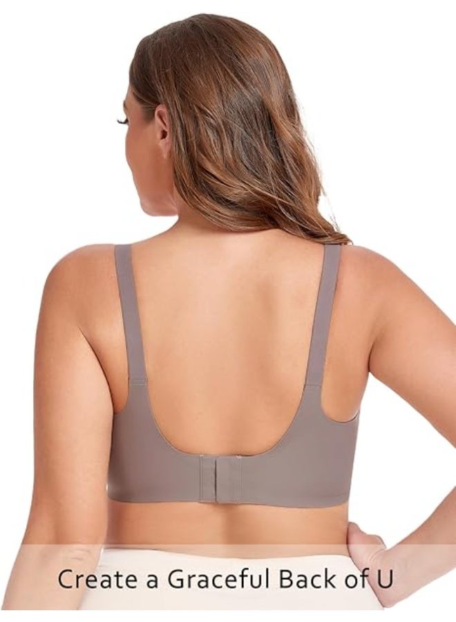 Vinfact ناعمة التمريض حمالات الصدر، سلسة، لاسلكية الرضاعة الطبيعية Bralette مع إضافية حمالة الصدر Extender (رمادي، الحجم: م) - Image 4
