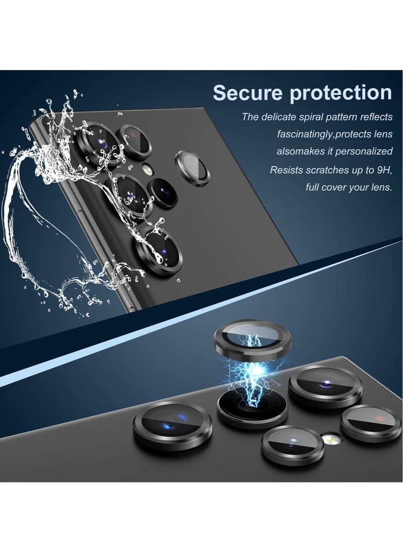 Raxoom 2-Pack [6+4 ] Samsung Galaxy S22 Ultra Camera Cover Lens Protector, Aluminum Alloy + Tempered Glass Camera Lens Protector - Image 4