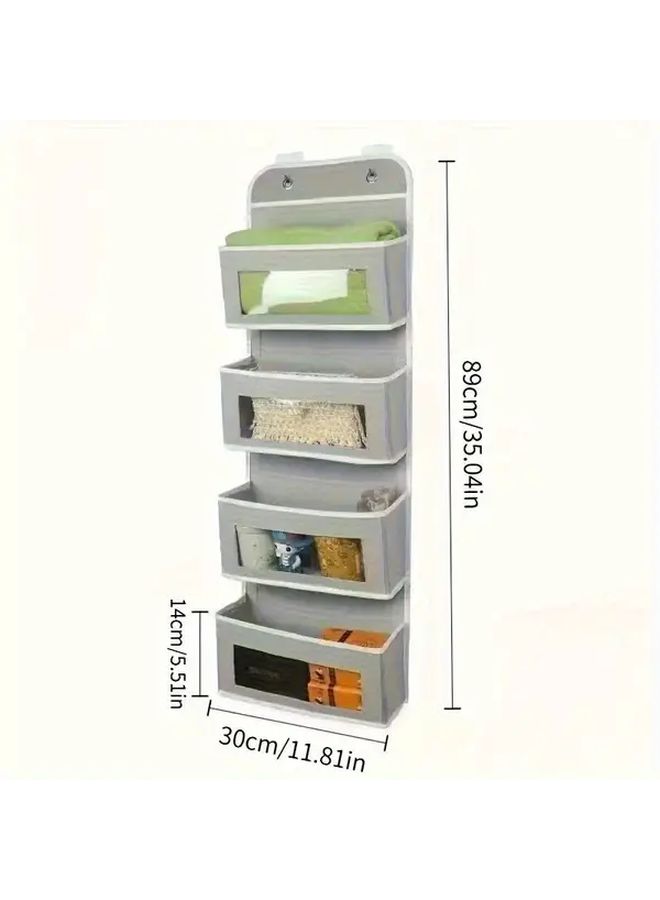 Gray 3 Tier Hanging Storage Box Organizer For Home Bedroom Bathroom Kitchen - Image 5