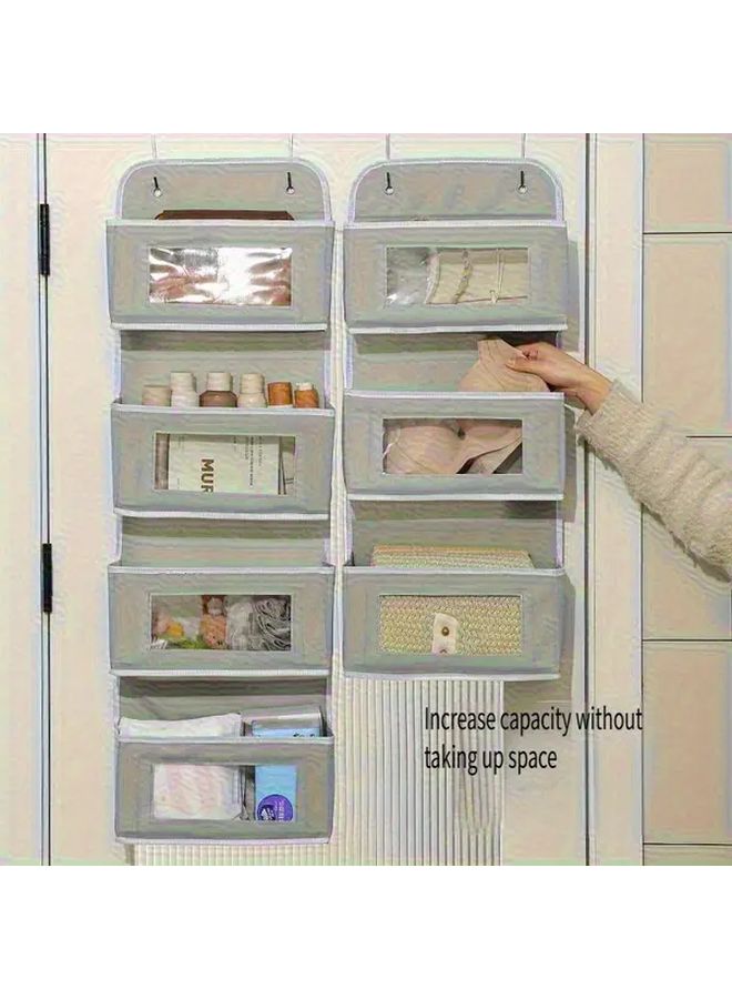 Gray 3 Tier Hanging Storage Box Organizer For Home Bedroom Bathroom Kitchen - Image 2