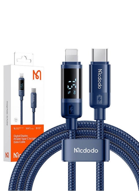 Mcdodo CA-5211 USB-C To Lightning Cable 36W 1.2m Blue