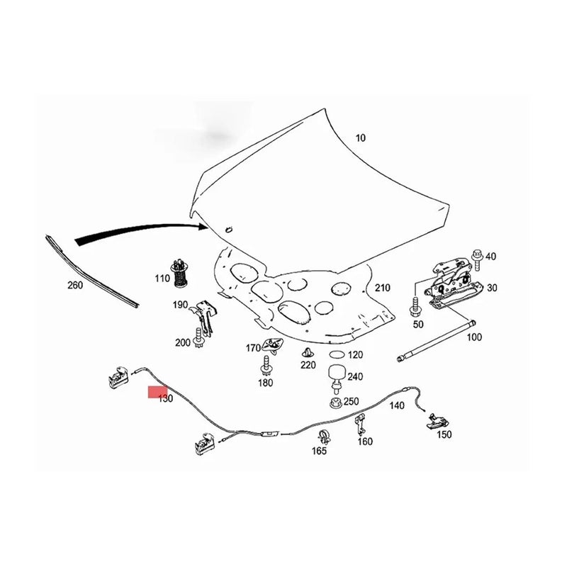 Wivplex Engine Hood Release Cable for Mercedes-Benz - Image 5