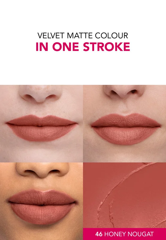 BOURJOIS PARIS Rouge Velvet The Lipstick - 46 - Honey Nougat, 2.4 g