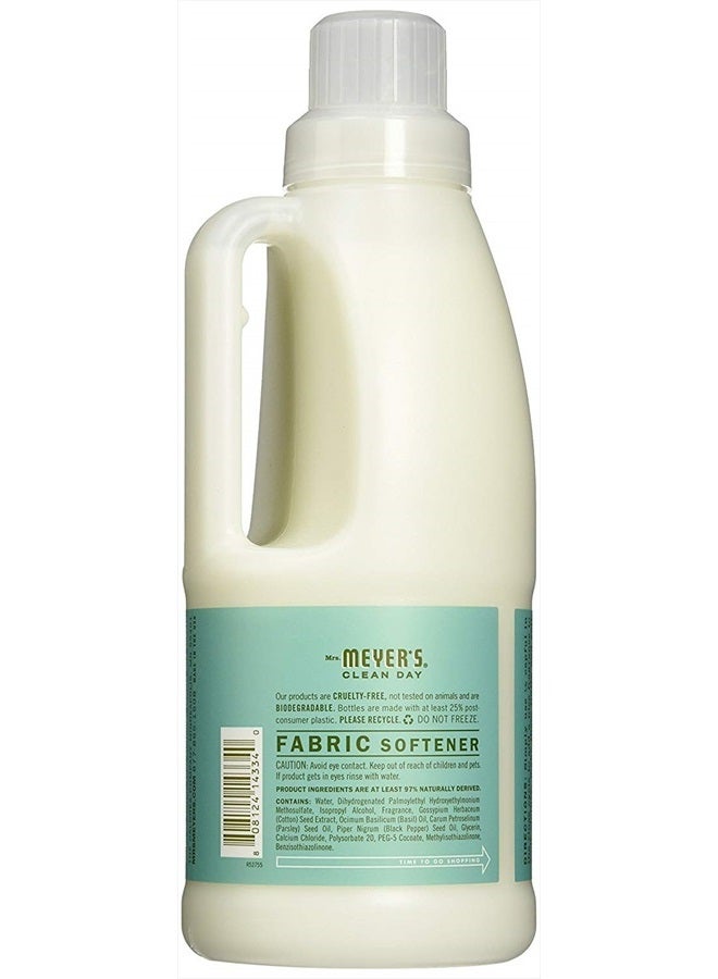 Mrs Meyers Clean Day Liquid Fabric Softener, Infused with Essential Oils, Paraben Free, Basil, 32 oz - Pack of 6 (192 Loads) - Image 2