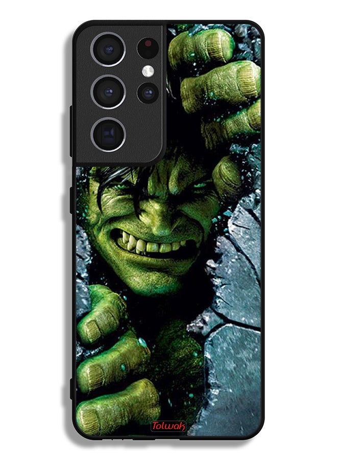 Tolwak Samsung Galaxy S21 Ultra 5G Protective Case Cover Incredible Hulk - Image 3