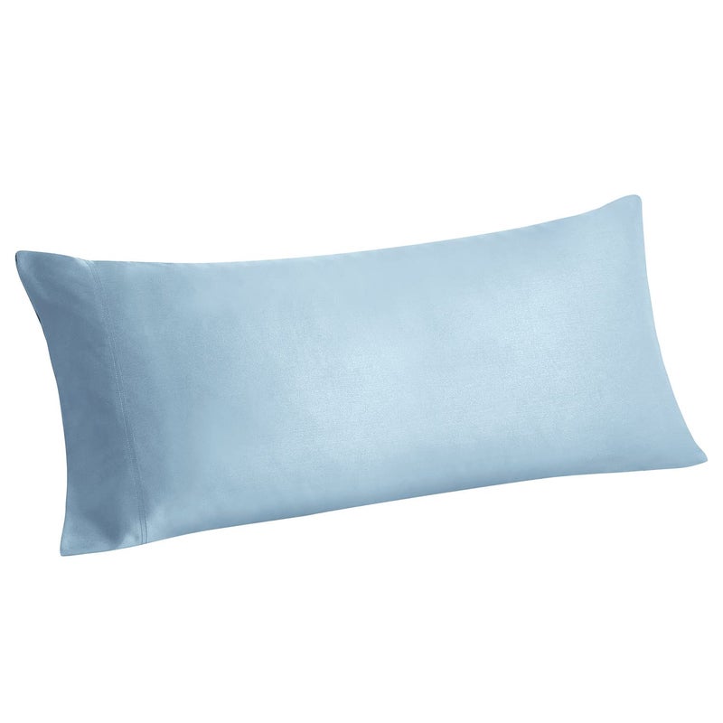 BEDELITE Body Pillow Case Cover, Rayon Made from Bamboo, Cooling Body Pillow Cover for Hot Sleepers and Night Sweats, Breathable & Silky Soft Full Long Pillow Case (Blue, 20x54 Inches) - Image 1