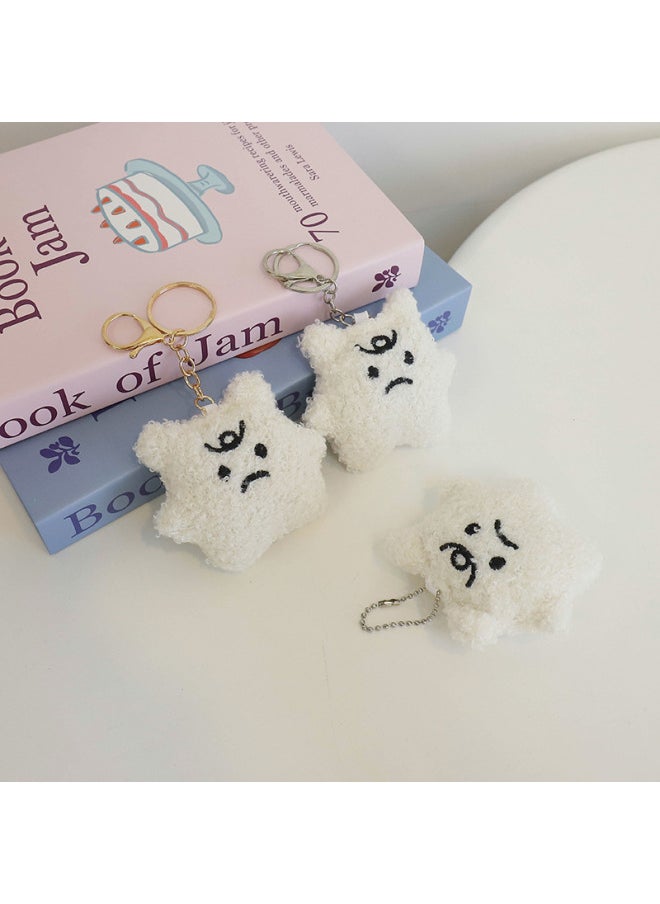 Generic - Anger Cloud Small Pendant Plush Batch Creative Bag Keychain Doll Cute Doll Hanging Small Gift-Color:gold Hook-Height:9cm - Image 1