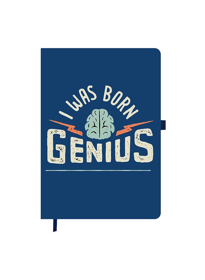 Theodor Designer A5 Thick Blue Hardcover Notebook Born Genius - Image 1