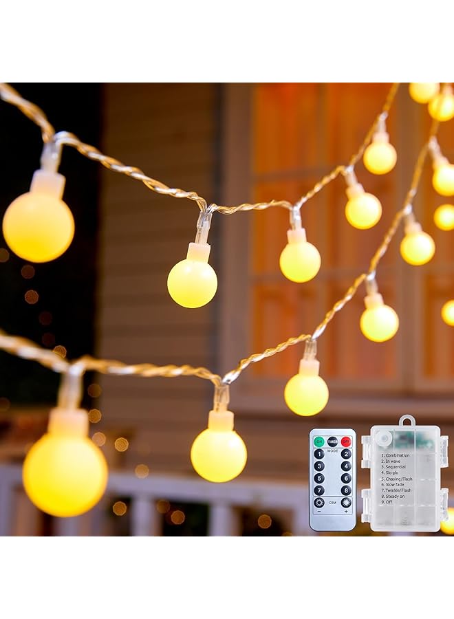 erorex String Lights For Bedroom 19Ft 40 Led Globe Fairy Lights With Remote Waterproof For Indoor And Outdoor Ideal For Diwali Ramadan Bedroom Dorm Camping Wedding And Xmas Decor Warm White - Image 1