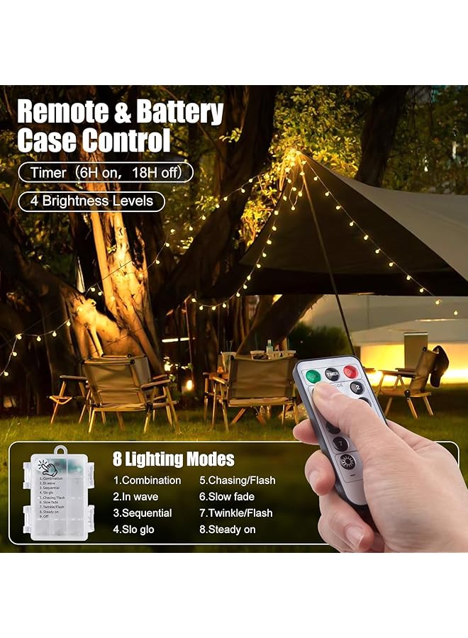 erorex String Lights For Bedroom 19Ft 40 Led Globe Fairy Lights With Remote Waterproof For Indoor And Outdoor Ideal For Diwali Ramadan Bedroom Dorm Camping Wedding And Xmas Decor Warm White - Image 3