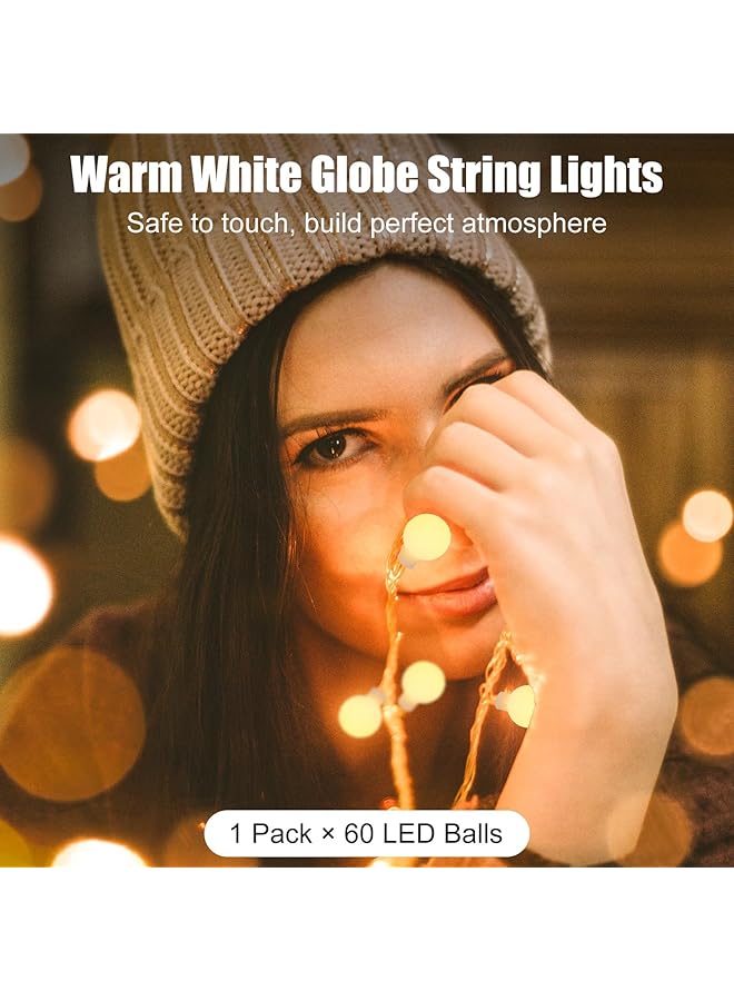 erorex String Lights For Bedroom 19Ft 40 Led Globe Fairy Lights With Remote Waterproof For Indoor And Outdoor Ideal For Diwali Ramadan Bedroom Dorm Camping Wedding And Xmas Decor Warm White - Image 5