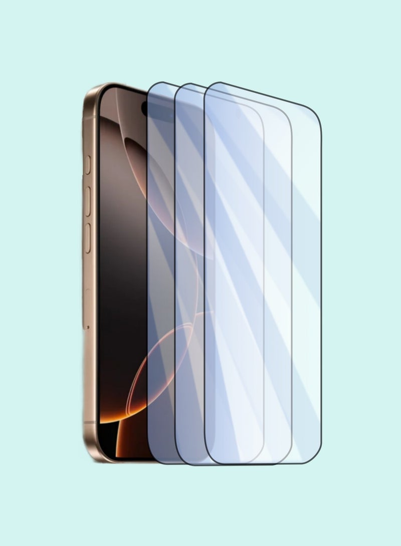 iPhone 16 Pro Screen Protector 6.3 inch - HD Clear Film, Ultimate Display Protection, Crystal Clear Clarity, Easy Installation, Premium Quality, 3 Pack - Image 1