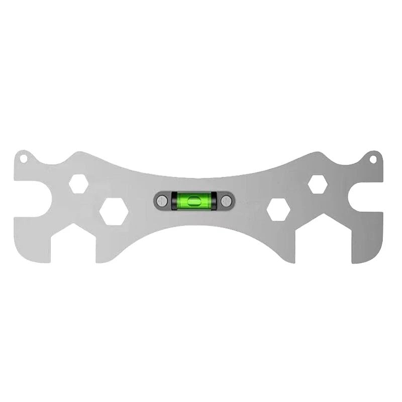 RecDec Faucet Wrench Shower Spanner 9mm 12mm 14mm 17mm 23mm 30mm Screw Nut Openings with Level for Shower Repair Bathroom Hose Pipe Plumbing Removal Basin Tap Drain Sink Tool - Image 1