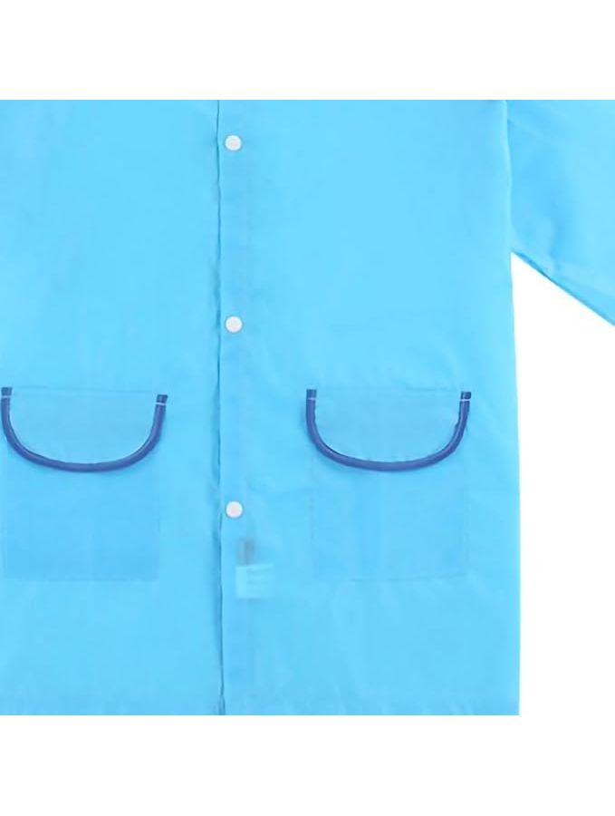 Childrens Raincoat Lightweight 200g Adjustable Collar Blue Cartoon Animal - Image 1