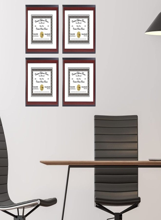 Creative Picture Frames 9x12 Majestic Mahogany Diploma Frame with White Mat including Glass | Frame Holds 11x14 Media without Mat - Image 4
