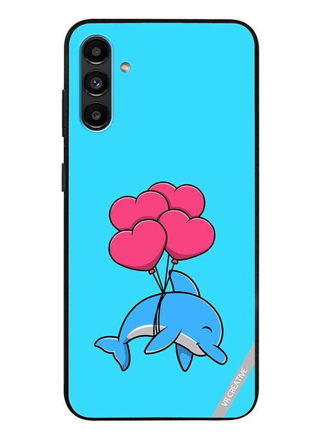 VR CREATIVE Protective Case Cover For Samsung Galaxy A13 5G Cute Dolphine Design Multicolour - Image 1