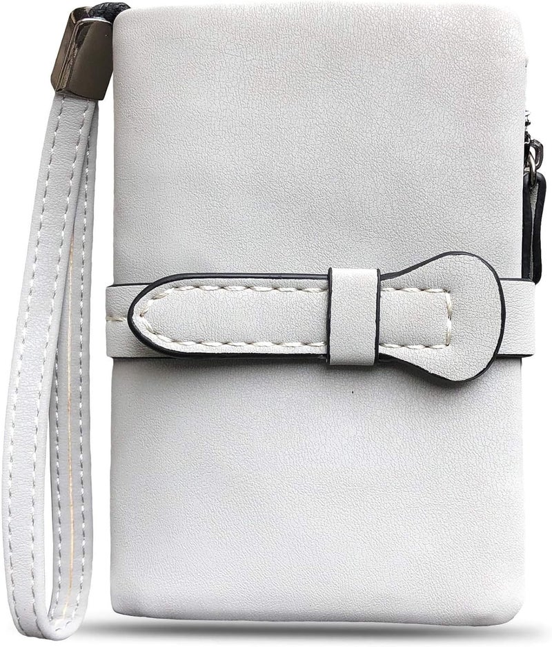AOXONEL Women's Small Bifold Leather wallet Rfid blocking Ladies Wristlet with Card holder id window Coin Purse - Image 2