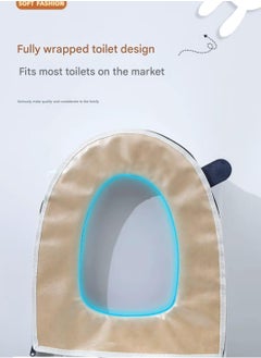 A.M Bathroom Thicken Toilet Seat Cover Cushion Pads, Soft Pink Rabbit Warm Toilet Seat Covers Bathroom Toilet Seat Cover Mat Universal.winter washable thick waterproof zipper style net celebrity toilet seat cover  - Image 5