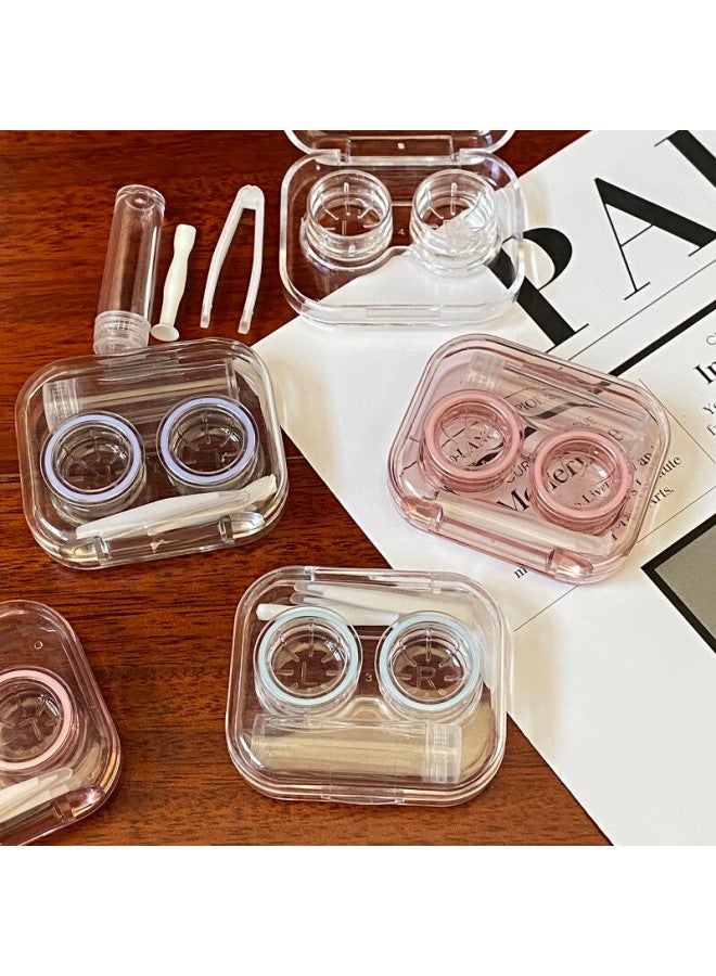 JAJALIN Jajalin Contact Lens Case, Portable Beauty Case, Integrated Storage And Companion Case, Double Case, Care Kit, Sky Blue  - Image 3