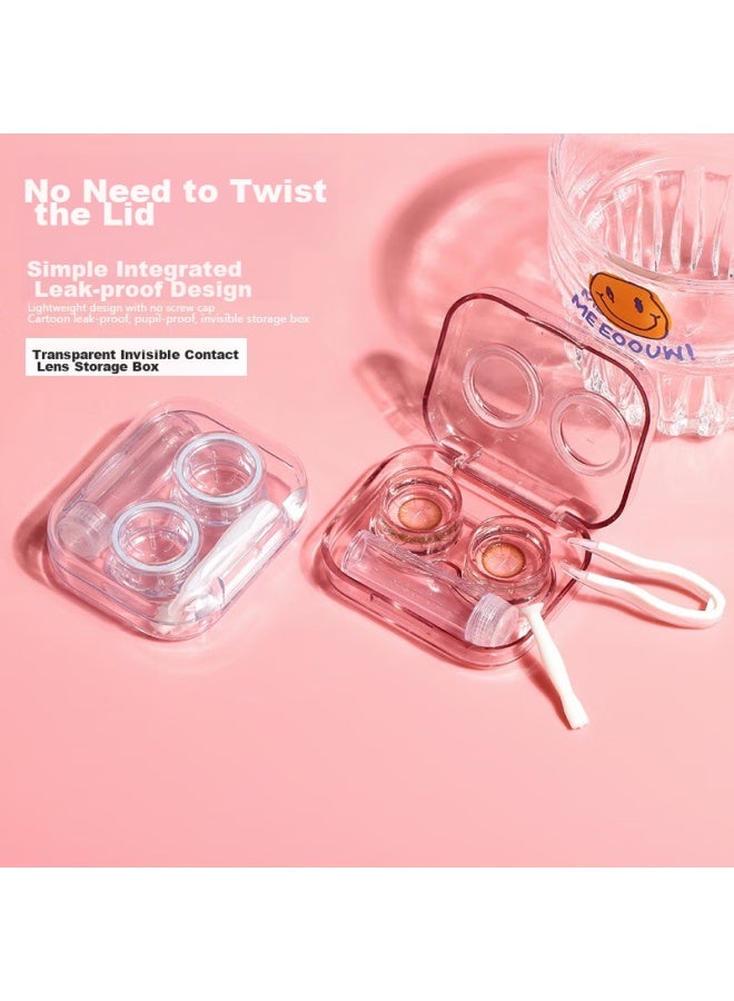 JAJALIN Jajalin Contact Lens Case, Portable Beauty Case, Integrated Storage And Companion Case, Double Case, Care Kit, Sky Blue  - Image 2