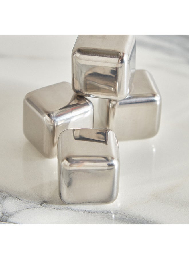 Home Box Barwell 5-Piece Coolers Stainless Steel Ice Cube Set 6.3 x 3 x 6.3 cm  - Image 3