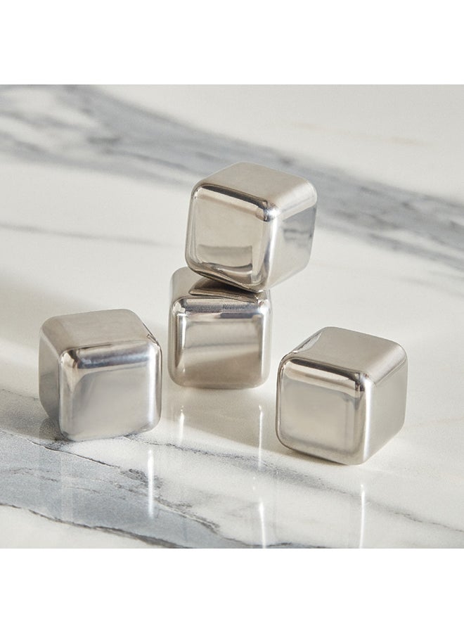 Home Box Barwell 5-Piece Coolers Stainless Steel Ice Cube Set 6.3 x 3 x 6.3 cm  - Image 1