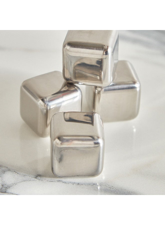 Home Box Barwell 5-Piece Coolers Stainless Steel Ice Cube Set 6.3 x 3 x 6.3 cm  - Image 4