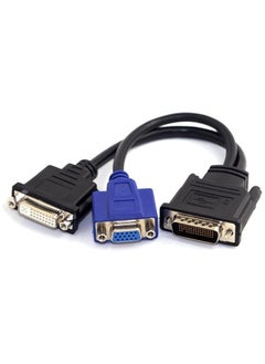 erorex DMS-59 Male to DVI 24+5 Female & VGA RG 15pin Female Splitter Extension 15cm  - Image 1