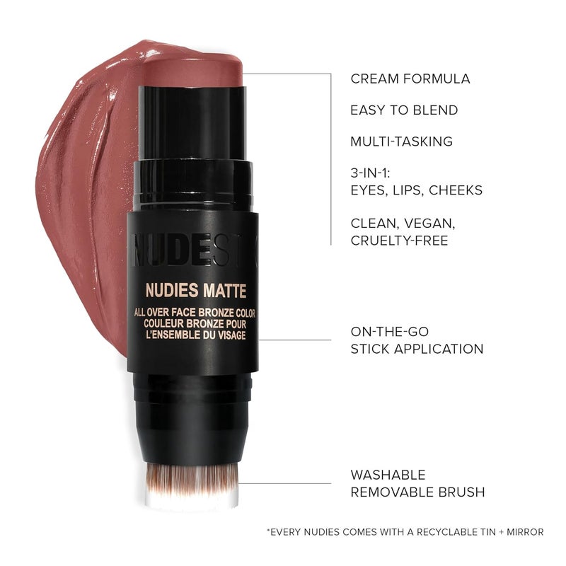 Nudestix Nudies Matte All Over Face Bronze Color Sunkissed Cool 7 g - Image 3