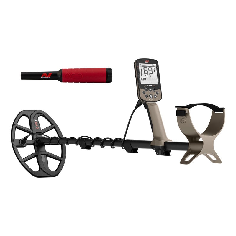 MINELAB مجموعة MINELAB XTerra Elite كاشف المعادن المقاوم للماء لجميع التضاريس للبالغين بتقنية MultiIQ لاستهداف دقيق مع تقنية الترددات المتعددة المتزامنة تشمل PROFIND 40 كاشف النقاط