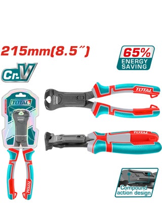 Total Compound Action End Cutting Pliers 215mm (8.5") - High-Efficiency Cr-V Construction for Comfort and Precision Cutting - pzsku/Z2D8DCA2A070E1236A18CZ/45/_/1729932173/fa524477-5a96-41ab-b1ba-5741a0d27c03