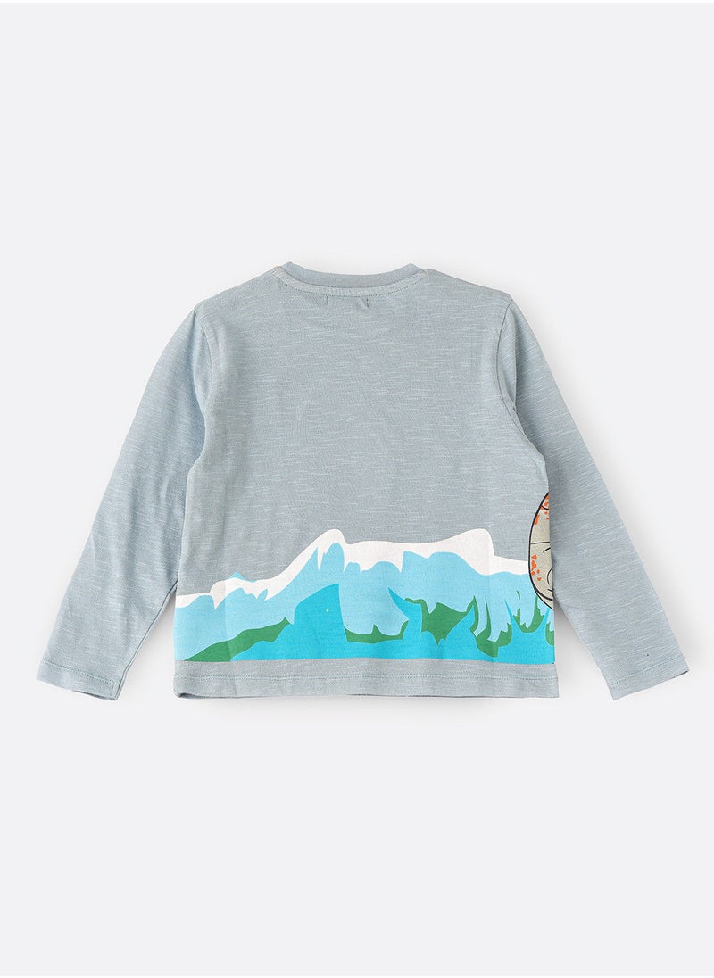 JAM Knitted full sleeve  t-shirt with print at front  - Image 2