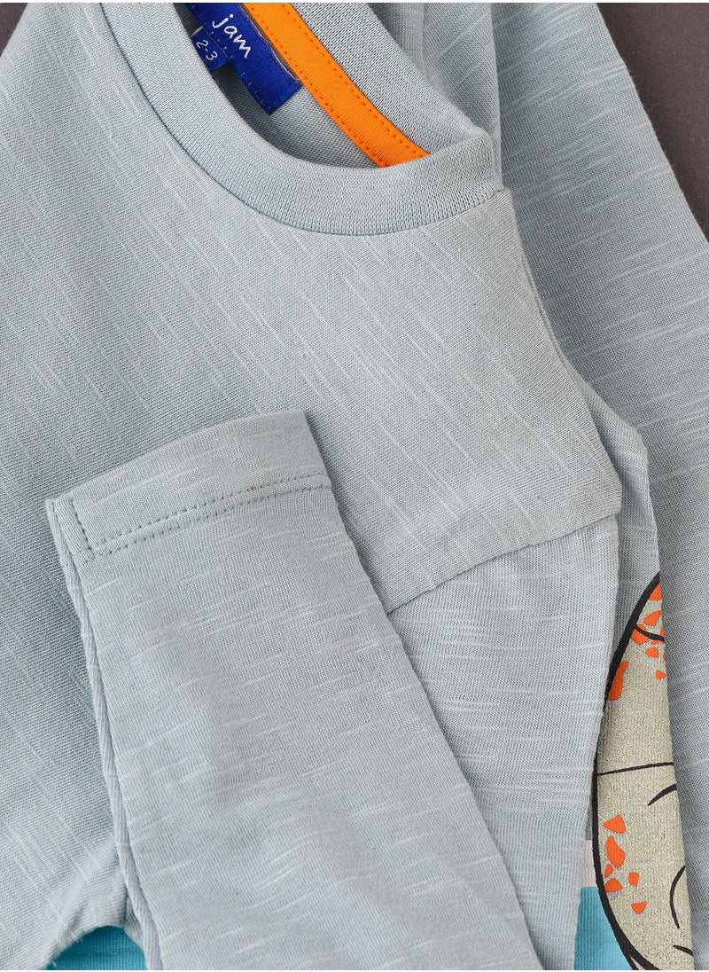 JAM Knitted full sleeve  t-shirt with print at front  - Image 4