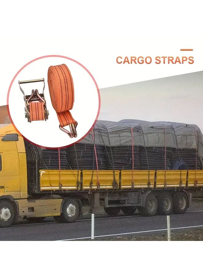 أشرطة راتشيت متينة بطول 6 أمتار مع خطاطيف معدنية قابلة للتعديل قابلة لإعادة الاستخدام مضادة للانزلاق - Image 4