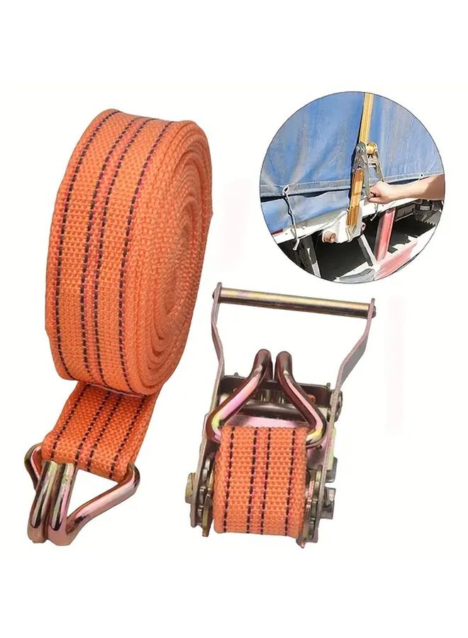 أشرطة راتشيت متينة بطول 6 أمتار مع خطاطيف معدنية قابلة للتعديل قابلة لإعادة الاستخدام مضادة للانزلاق - Image 2