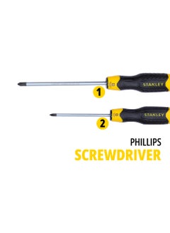 Stanley STANLEY STHT65242 6-Piece Cushion Grip Screwdriver Set for Home, DIY, Professional & Industrial Use Ideal for Carpentry, Construction, Mechanical, Electrical & Plumbing Tasks, YELLOW & BLACK  - Image 3