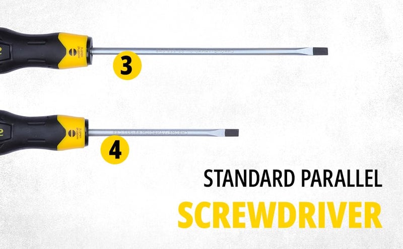 Stanley STANLEY STHT65242 6-Piece Cushion Grip Screwdriver Set for Home, DIY, Professional & Industrial Use Ideal for Carpentry, Construction, Mechanical, Electrical & Plumbing Tasks, YELLOW & BLACK  - Image 4