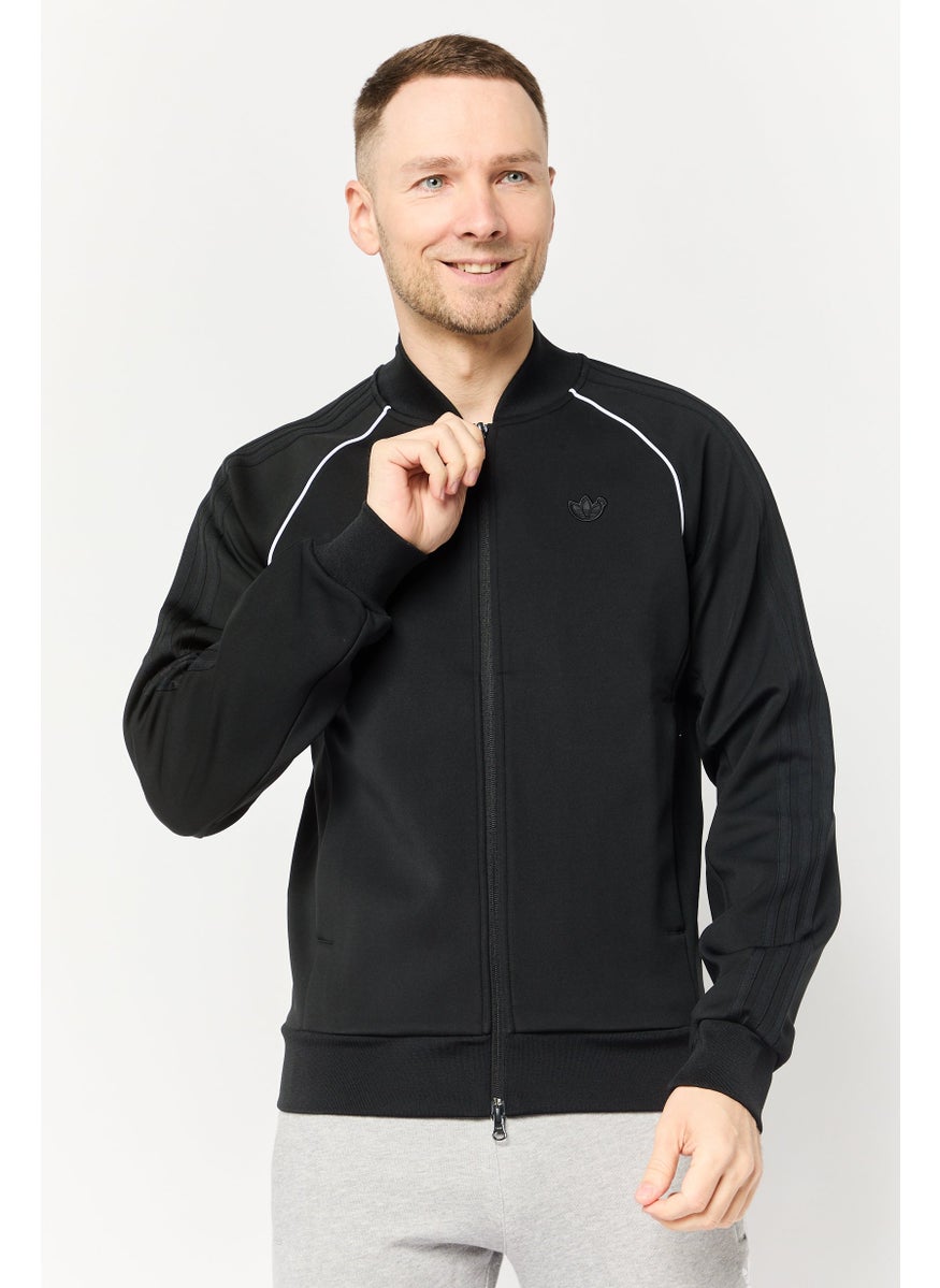 adidas Originals Men Sportswear Fit Long Sleeves Outdoor Jacket, Black  - Image 1