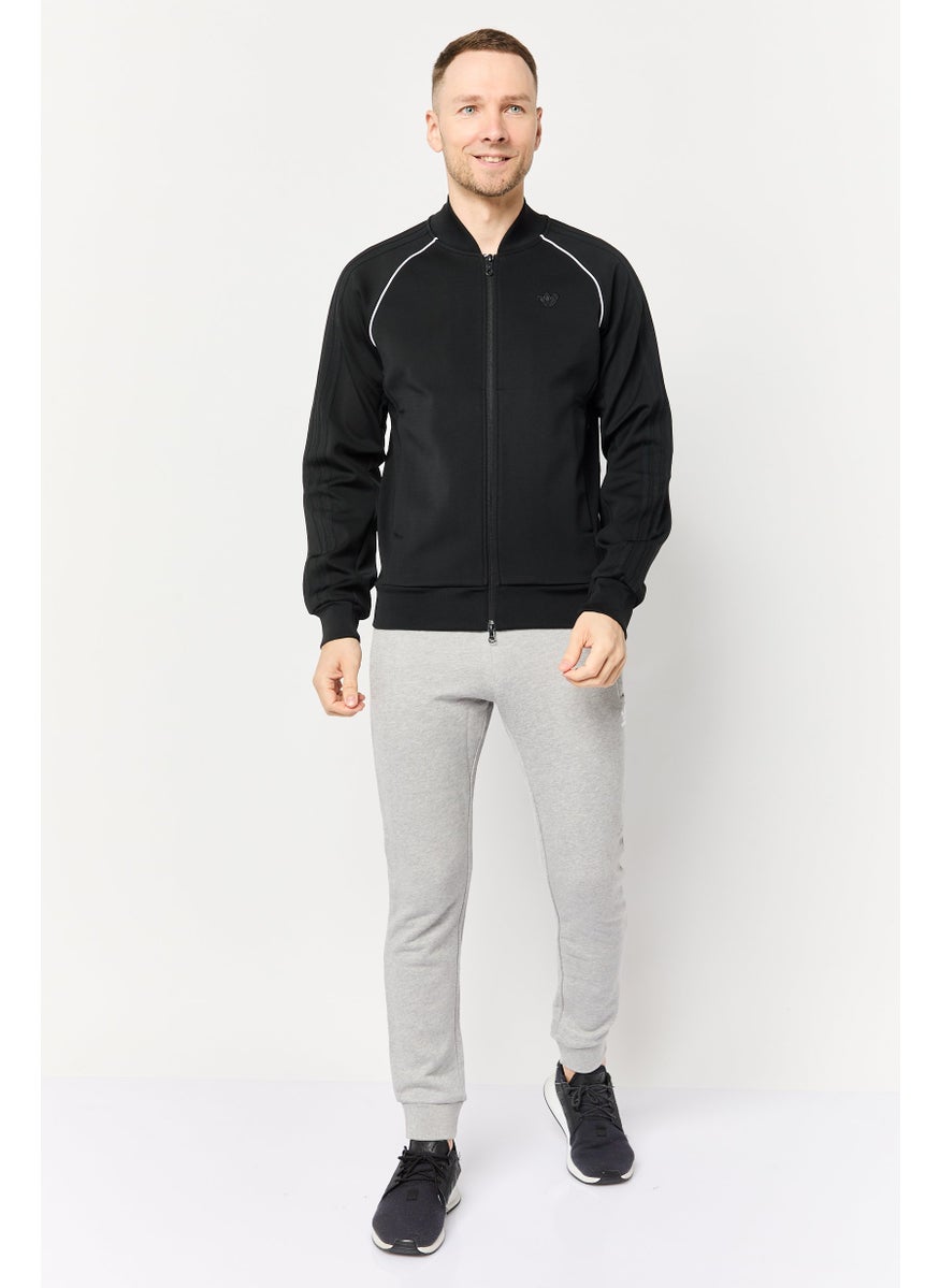 adidas Originals Men Sportswear Fit Long Sleeves Outdoor Jacket, Black  - Image 2
